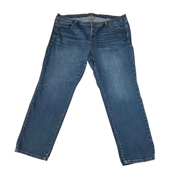 Torrid High Rise Boyfriend Straight Stretch Jeans Size 22R Casual Minimalist - Picture 1 of 11